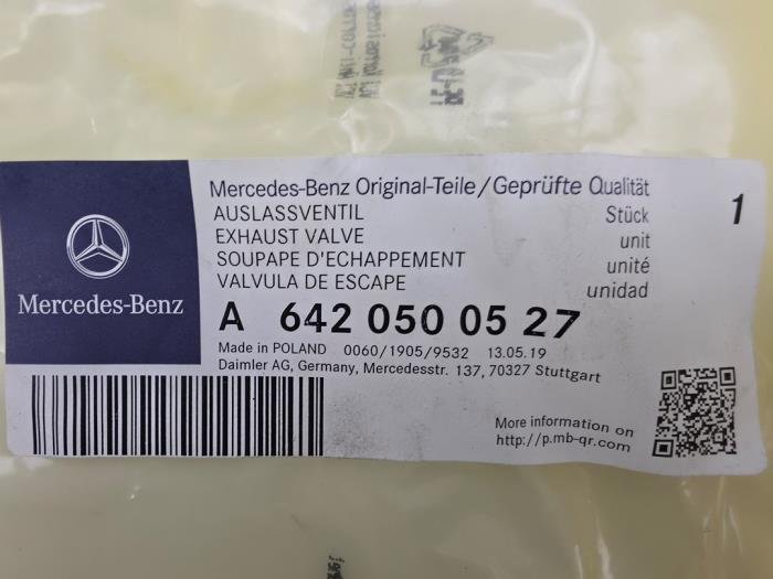 Uitlaatklep Mercedes C-Klasse